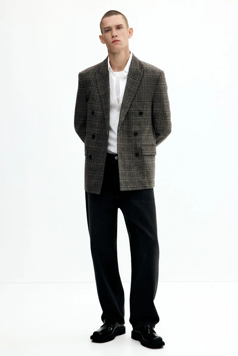 H&M  Regular Fit Wool-blend double-breasted jacket for Men | Best Price UAE